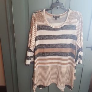 Black and tan striped sweater